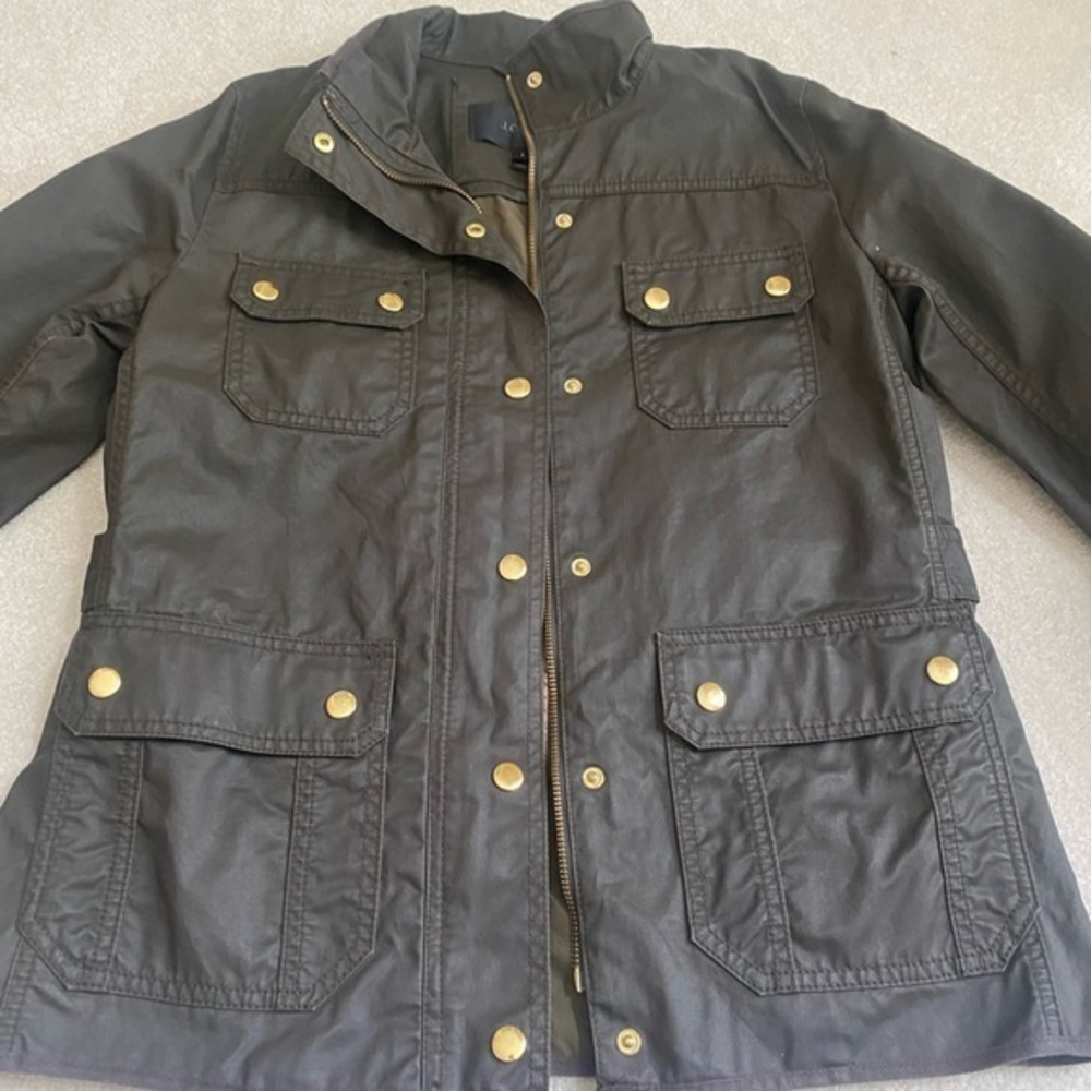 Army Green J. Crew Downtown Field Jacket Size Small - Picture 4 of 8